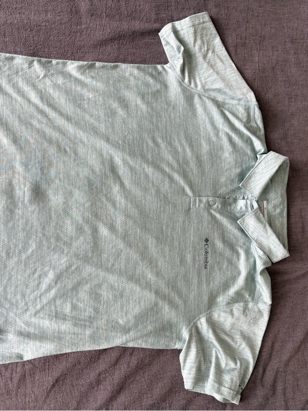 Columbia Men's Pale Green Heathered Performance Polo
